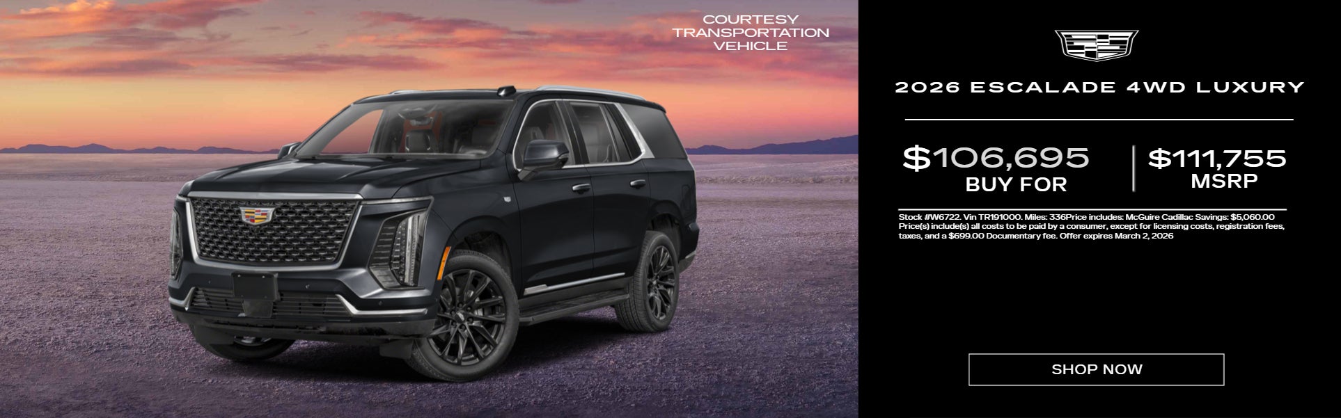 Black Escalade on road