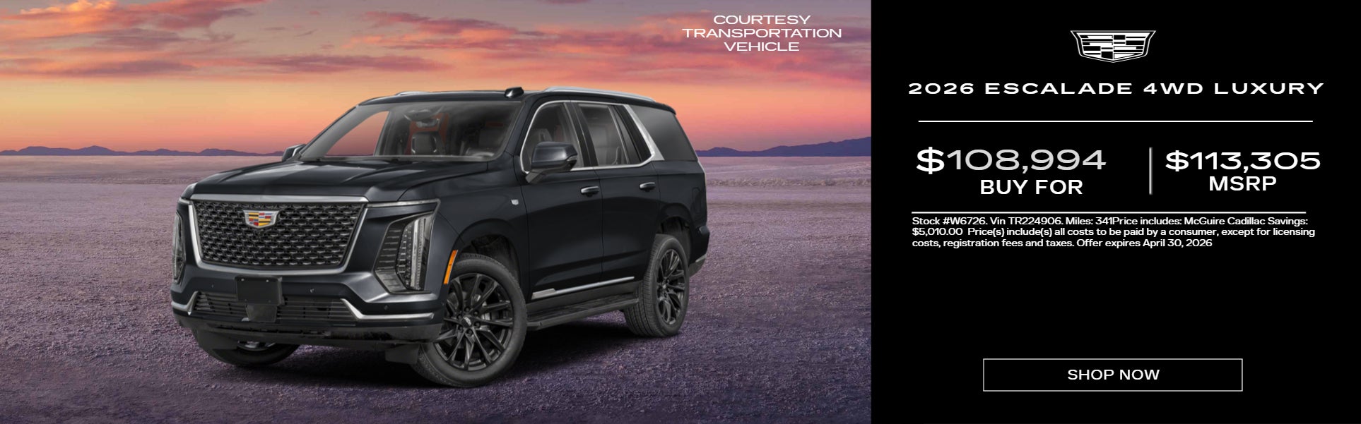 Black Escalade on road