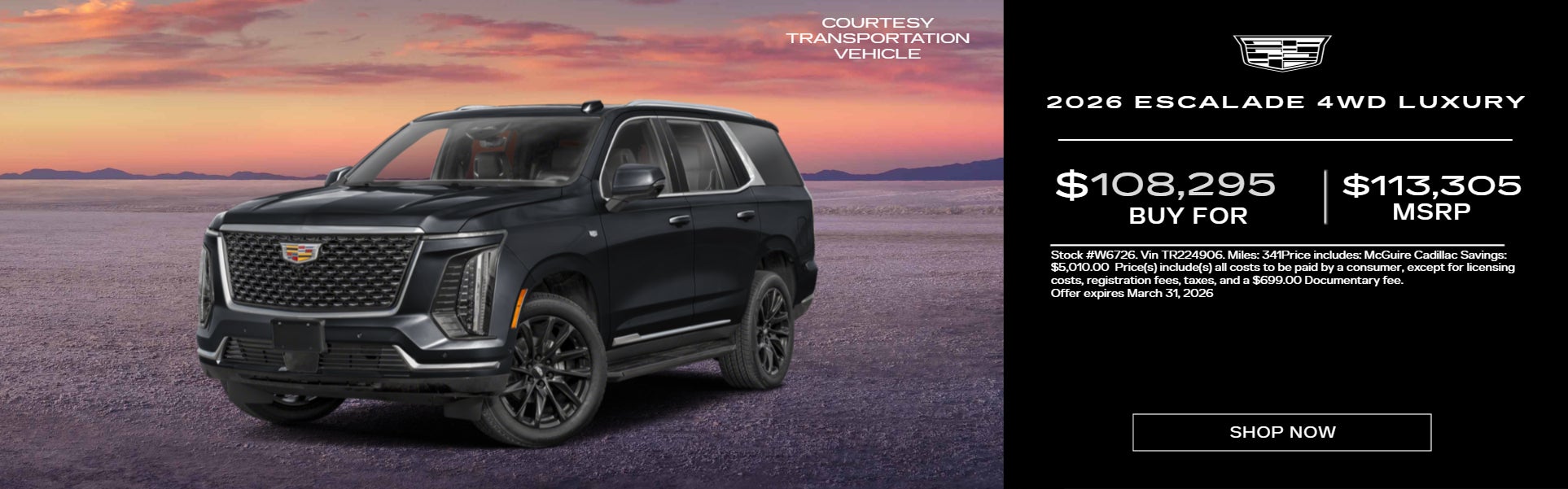 Black Escalade on road