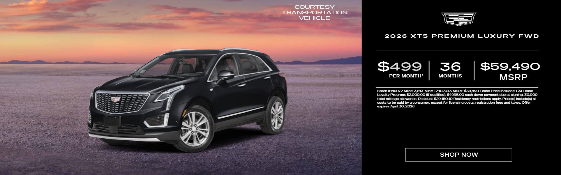 White 2026 XT5 Premium Luxury FWD