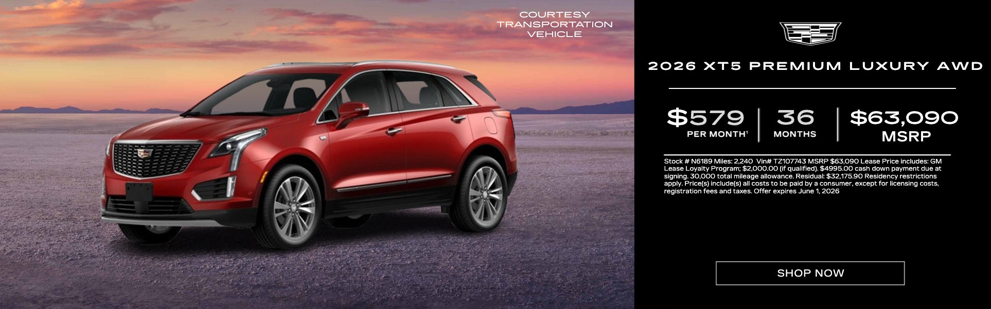 red 2026 XT5 Premium Luxury FWD